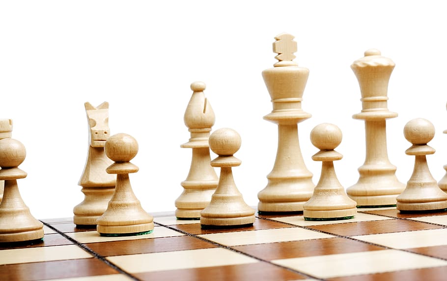 Chess, Board, Brown, Isolated, White, Business, Challenge, - Chess - HD Wallpaper 
