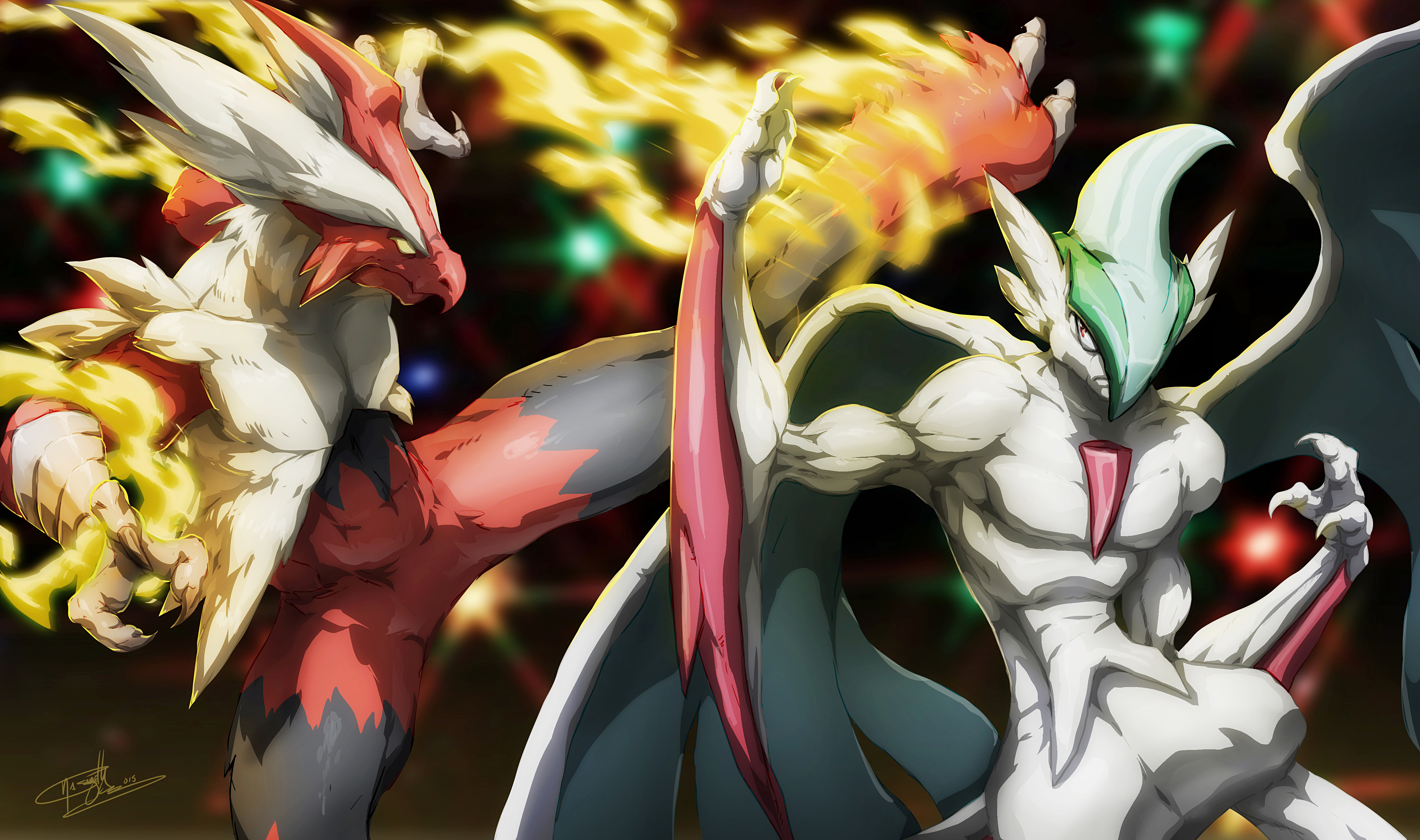 Lucario Blaziken And Gallade - HD Wallpaper 