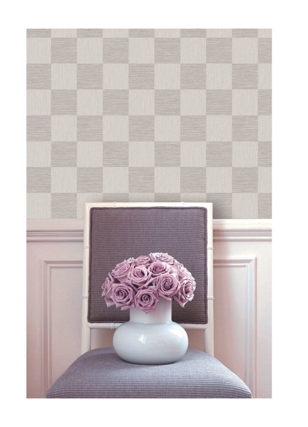 Wallpaper Dinding Motif Papan Catur - Club Chair - HD Wallpaper 