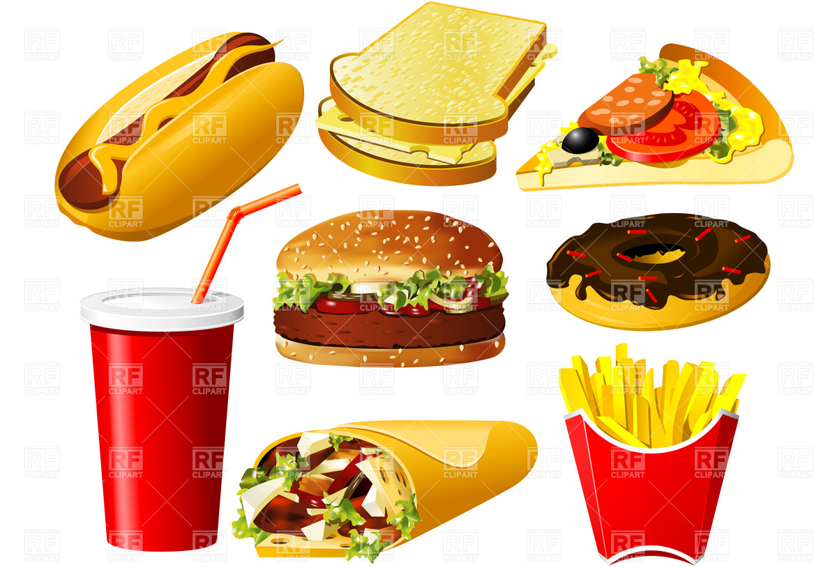 Clipart Unhealthy Food Fotosearch Search Illustration - Junk Food Images Download - HD Wallpaper 