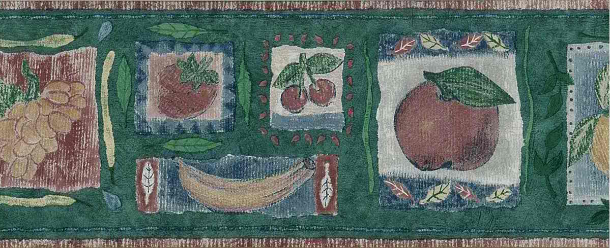 Kitchen Vintage Wallpaper Border Fruit, Lemons, Cherries, - Mcintosh - HD Wallpaper 