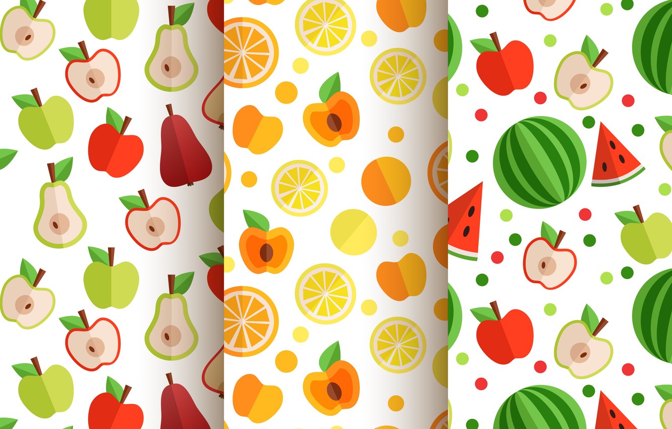 Photo Wallpaper Apple, Texture, Orange, Fruit, Color, - Watermelon Apple Pattern - HD Wallpaper 