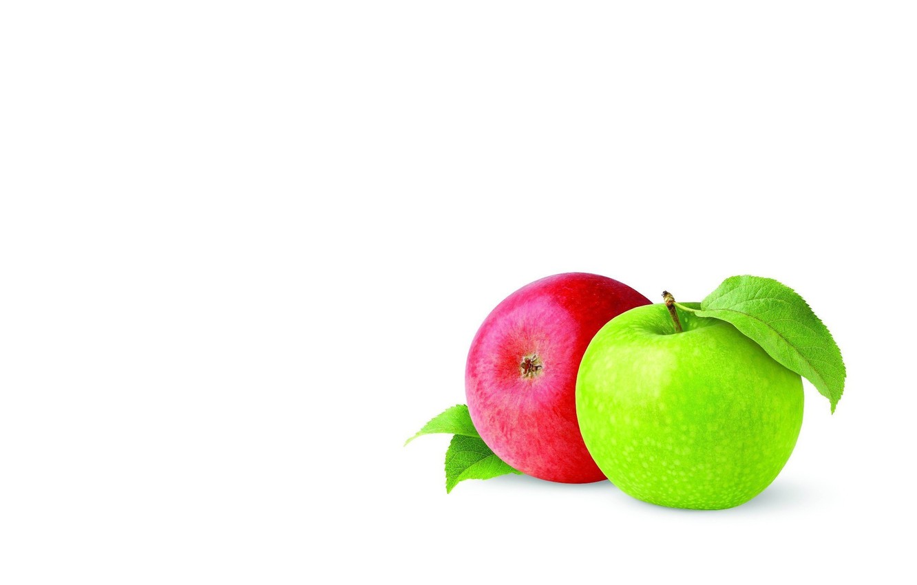 Photo Wallpaper Apple, Minimalism, Fruit - Яблоки Зеленые И Красные - HD Wallpaper 