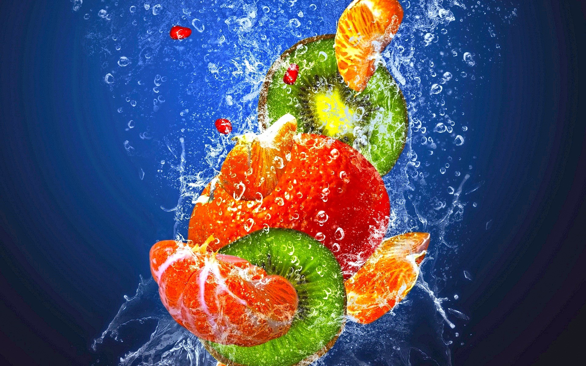 Fruit Water Falling - HD Wallpaper 
