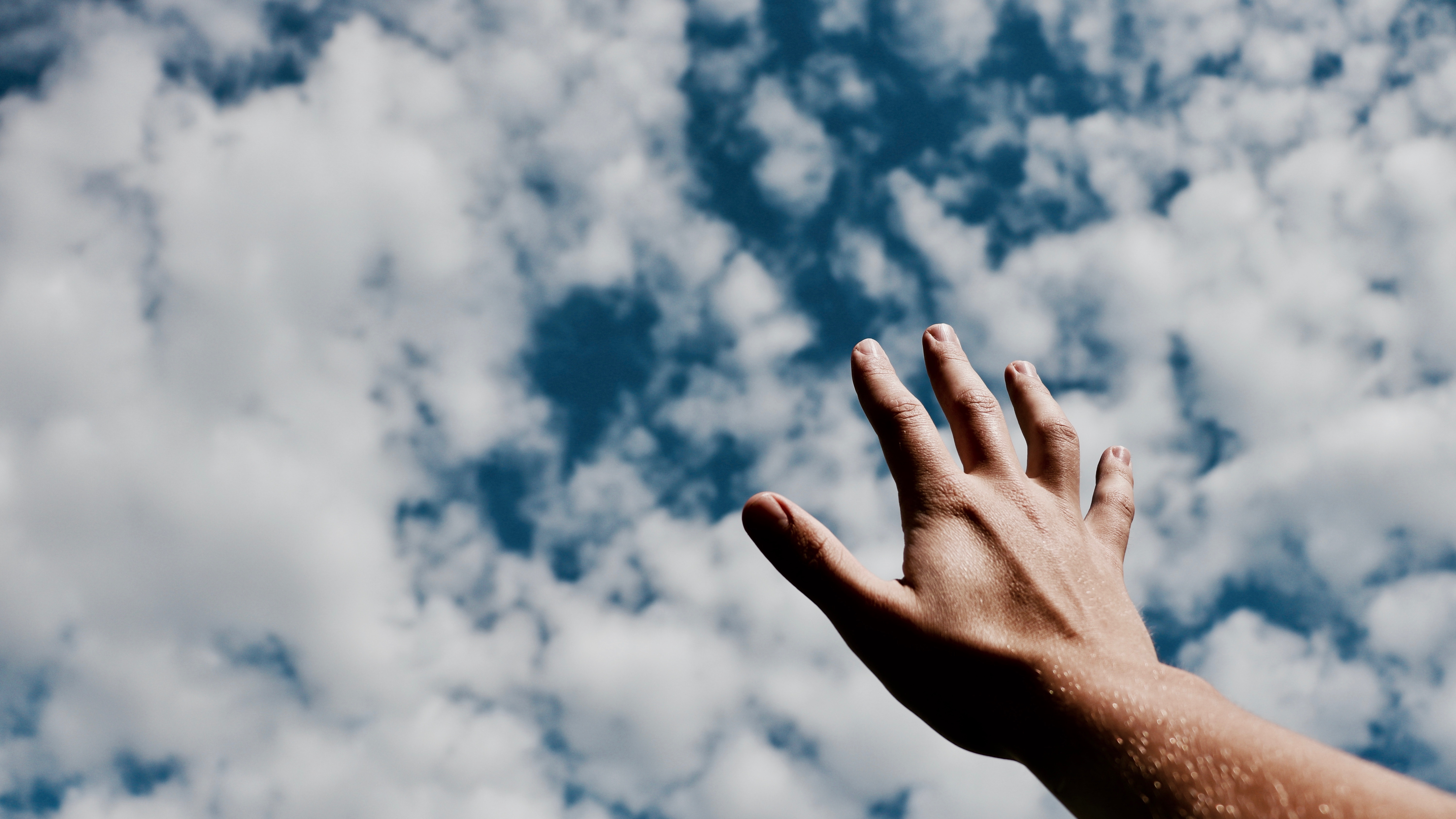 Raised Hands Sky - HD Wallpaper 