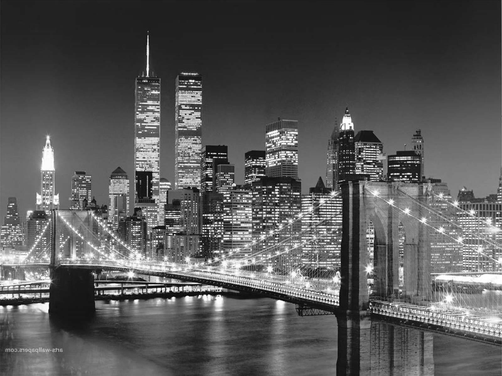 Nyc Skyline Wallpapers Group - Nyc Hd Wallpaper Black - HD Wallpaper 