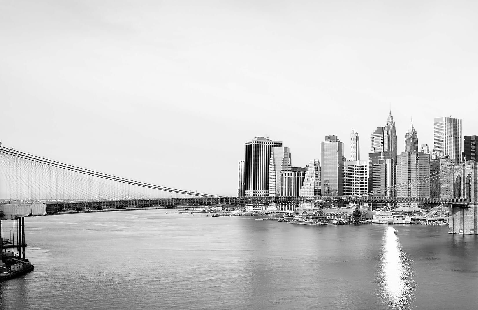 New York Landscape Black And White - HD Wallpaper 