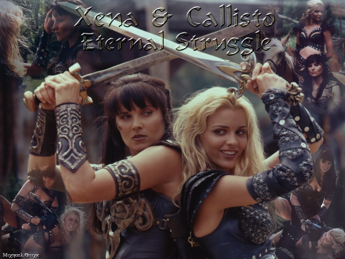 Xena & Callisto Eternal Struggle - Xena Callisto - HD Wallpaper 