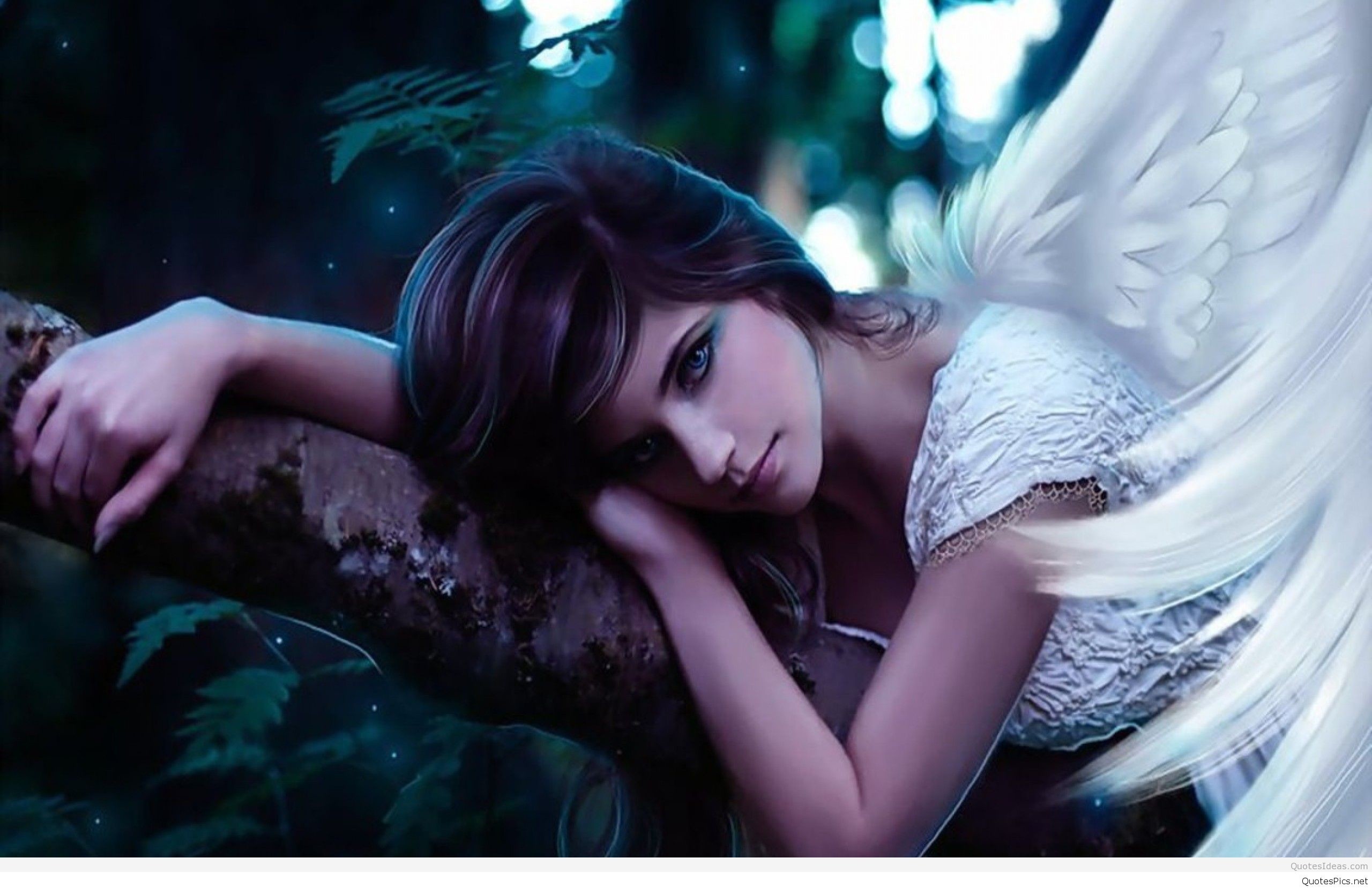 Sad Love Alone Miss U Love U Quotes 
 Data Src - Beautiful Girl With Angel Wings - HD Wallpaper 