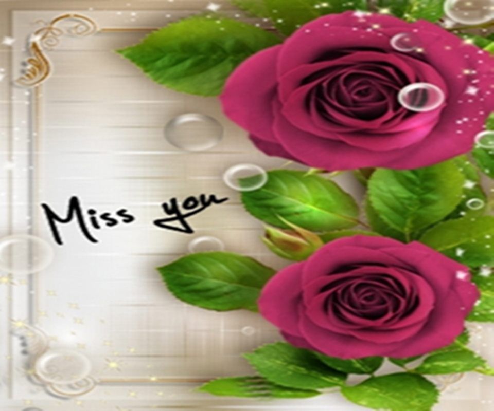 Miss You 3d Flowers - HD Wallpaper 