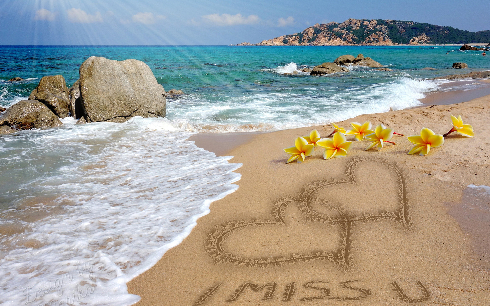 I Miss You, Sea, Travel, Summer, Plumeria - Ye Eid To Phir Se Laut Aayi - HD Wallpaper 