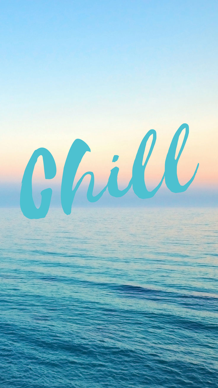 Chill Quote Ocean Sunset Iphone 7 Plus Wallpaper / - Cute Backgrounds For Iphone 7 - HD Wallpaper 