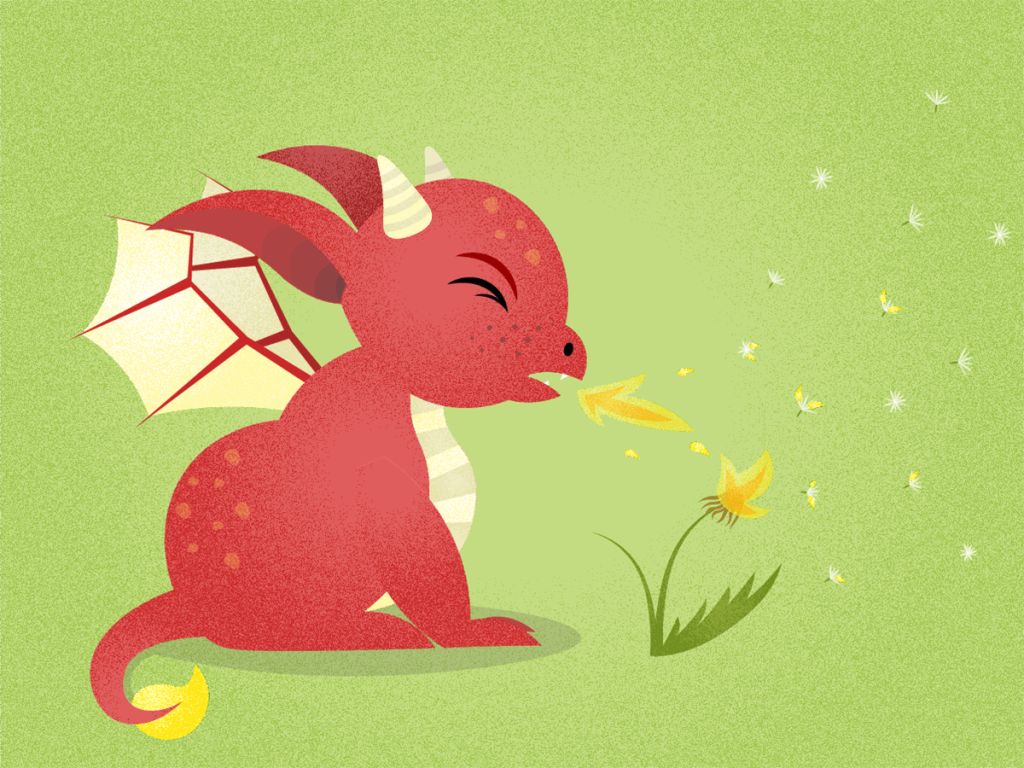 Sneezing Dragon Safia Begum Inkspokes Spring Contest - HD Wallpaper 