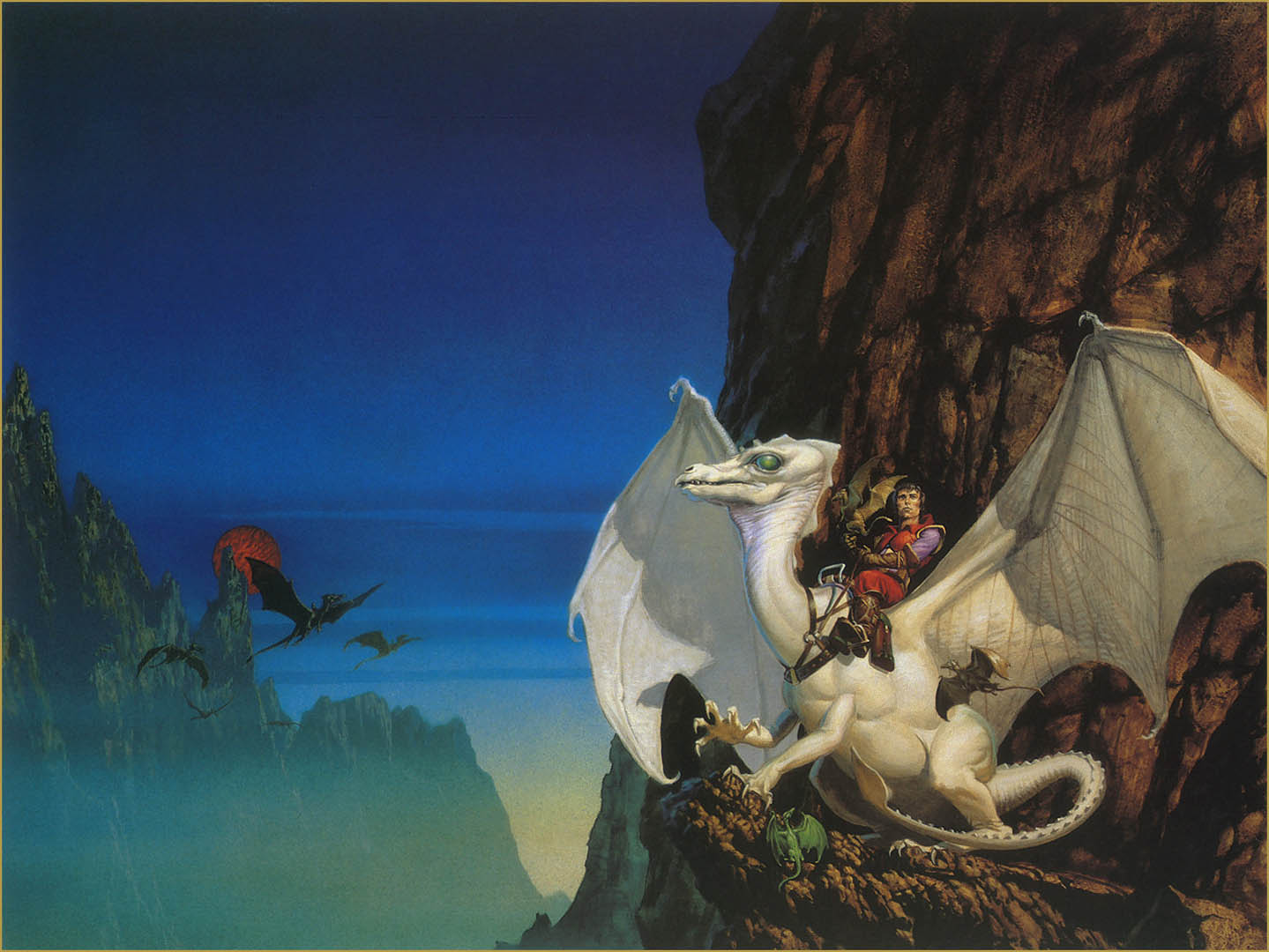 White Dragon - White Dragon Anne Mccaffrey Cover - HD Wallpaper 
