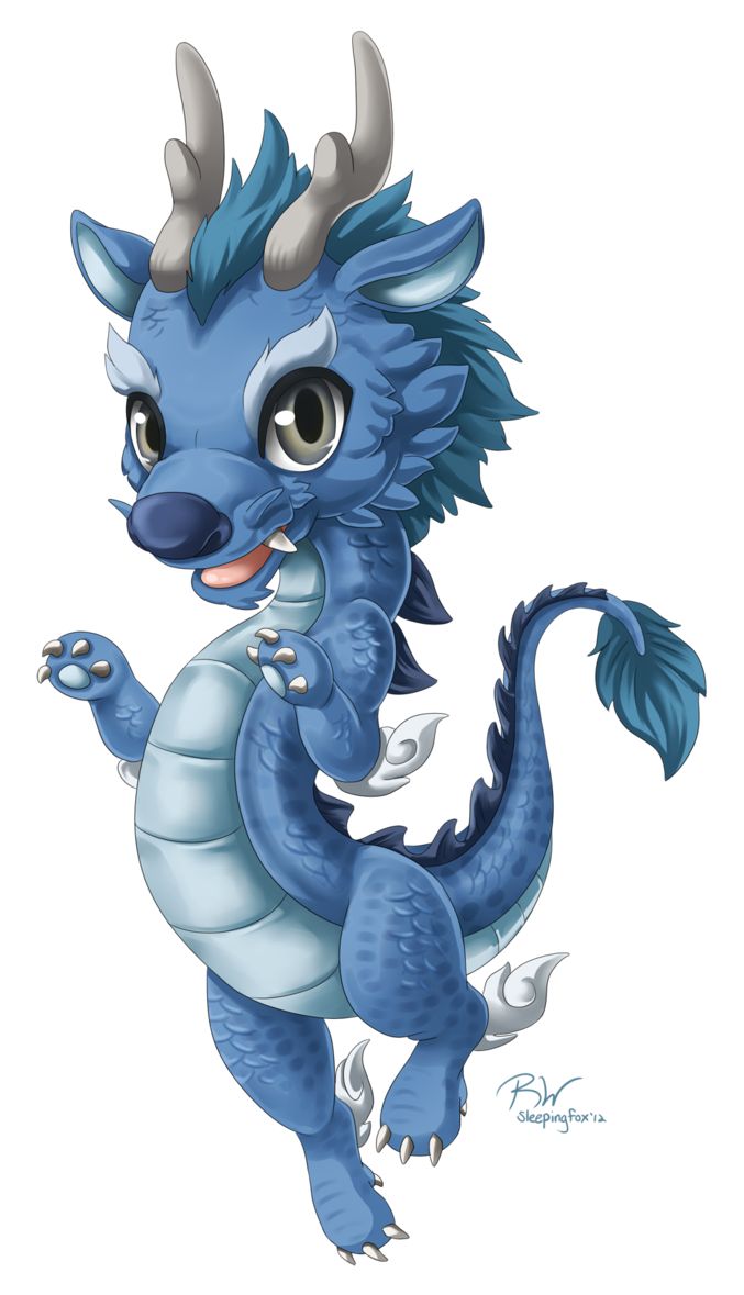 Baby Chinese Dragon Cartoon - HD Wallpaper 