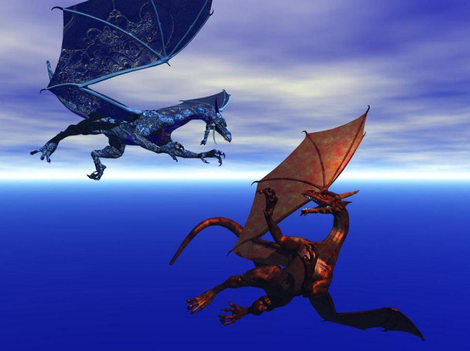 Fire Vs Ice Dragon Fight Wallpaper,fire Wallpaper,dragon - Fire And Ice Dragons Fighting - HD Wallpaper 