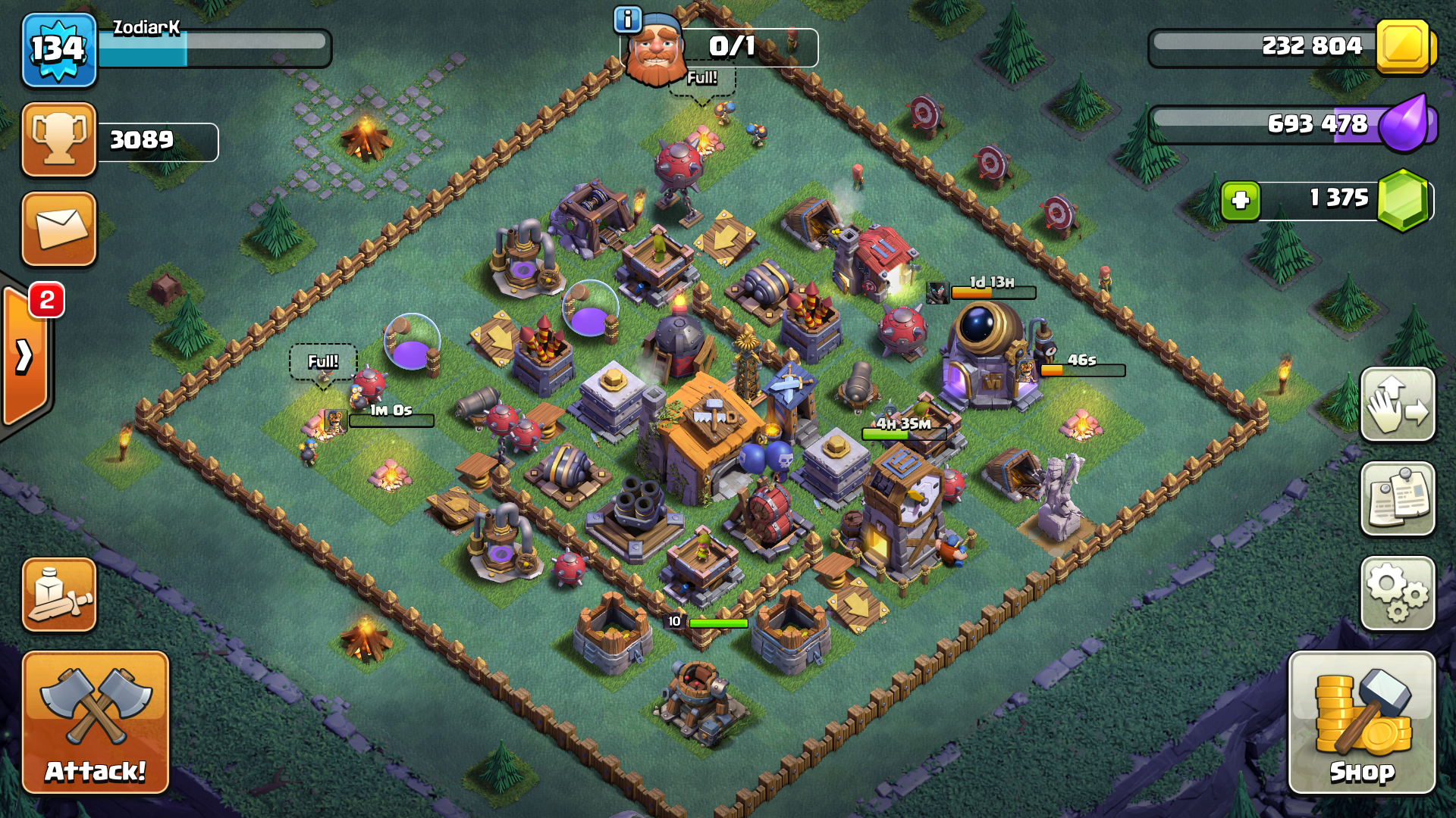 Clash Of Clans Max Builder Base - HD Wallpaper 