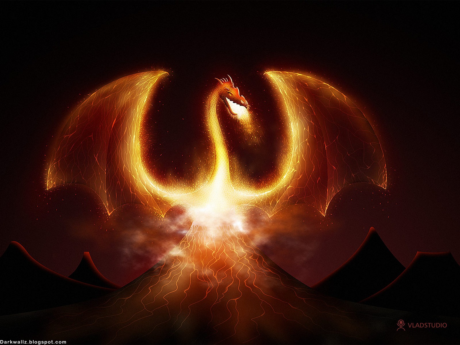 Dark Dragons Wallpapers 60 - Fire Dragon - HD Wallpaper 
