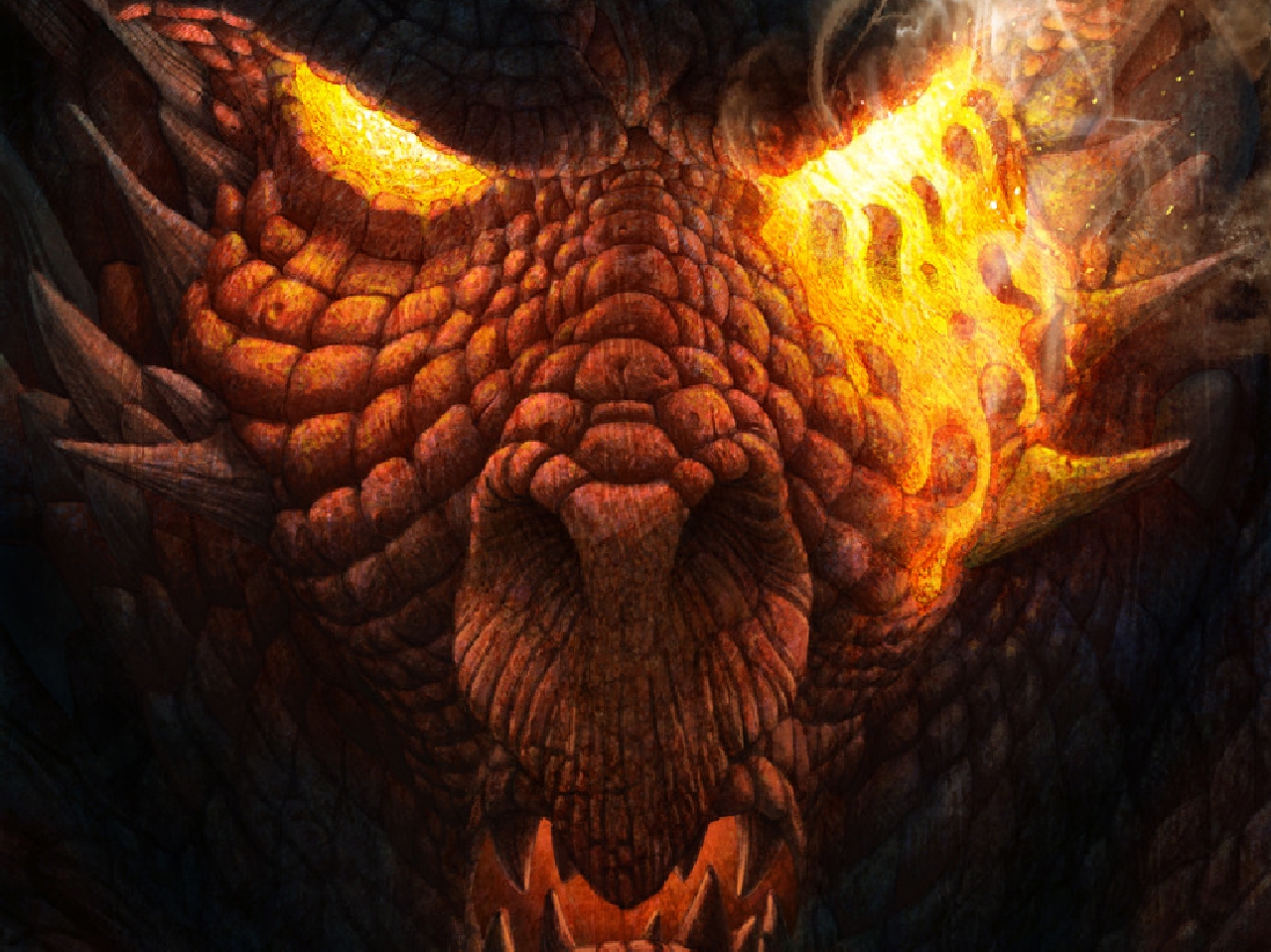 Fire Dragon Dragon Eyes - HD Wallpaper 