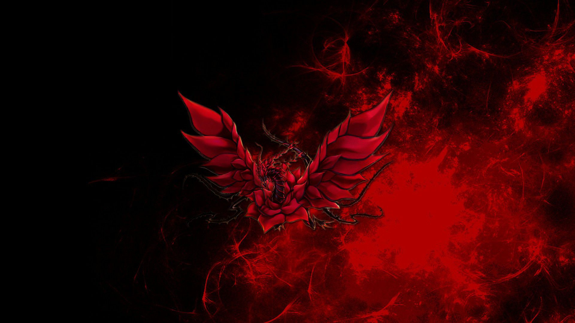Red And Black Dragon Background - HD Wallpaper 