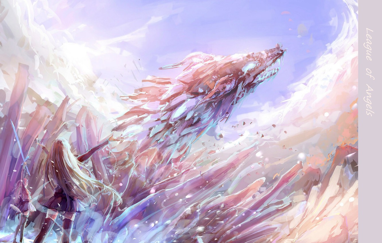 Photo Wallpaper Crystals, Long Hair, Call, Blue Sky, - Аниме Девушка Во Льду - HD Wallpaper 