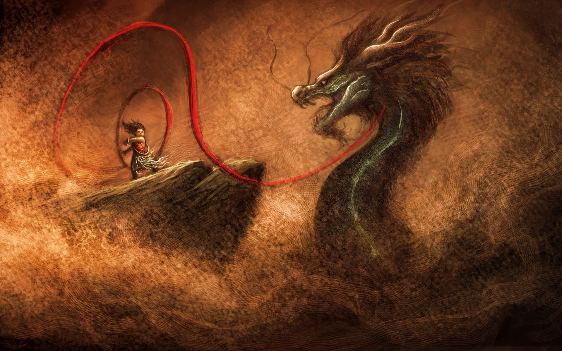 Nezha Fights The Dragon King - HD Wallpaper 