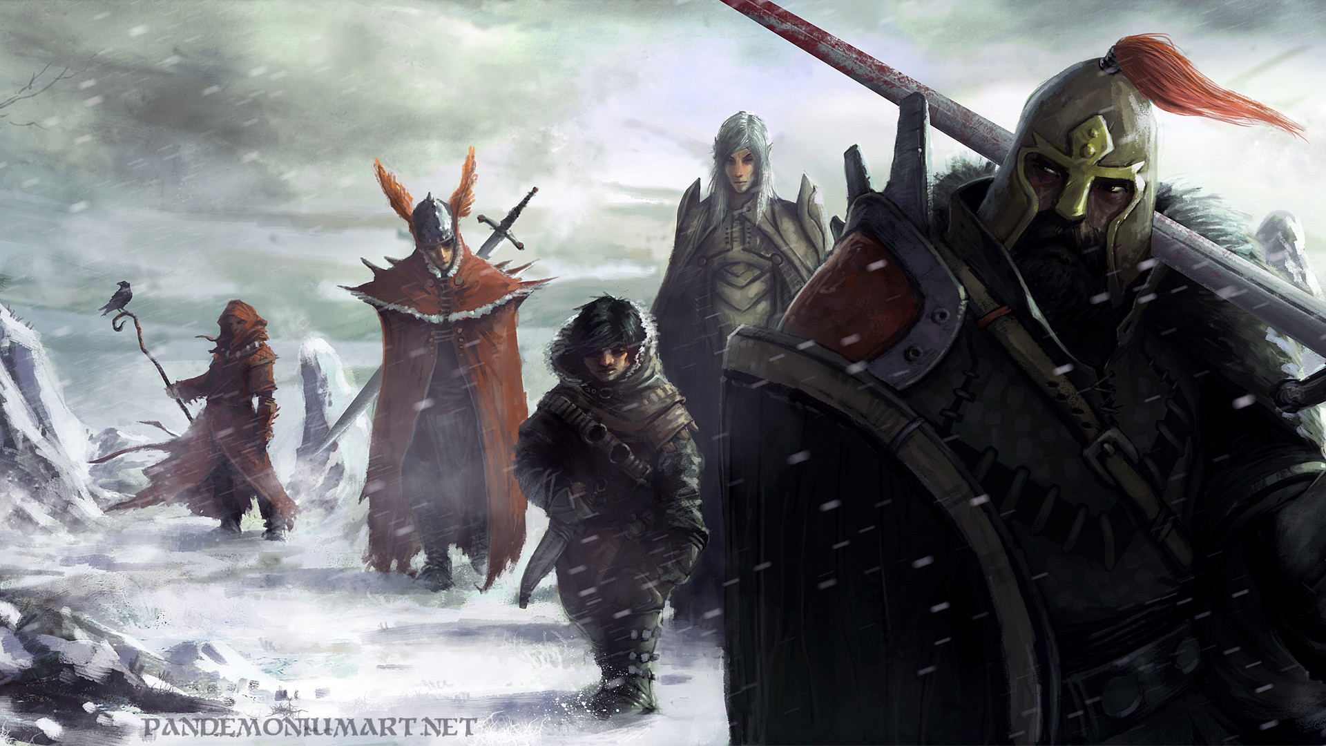 Fantasy Dungeons & Dragons Elf Warrior Snow Halfling - Dungeons And Dragons Full Hd - HD Wallpaper 