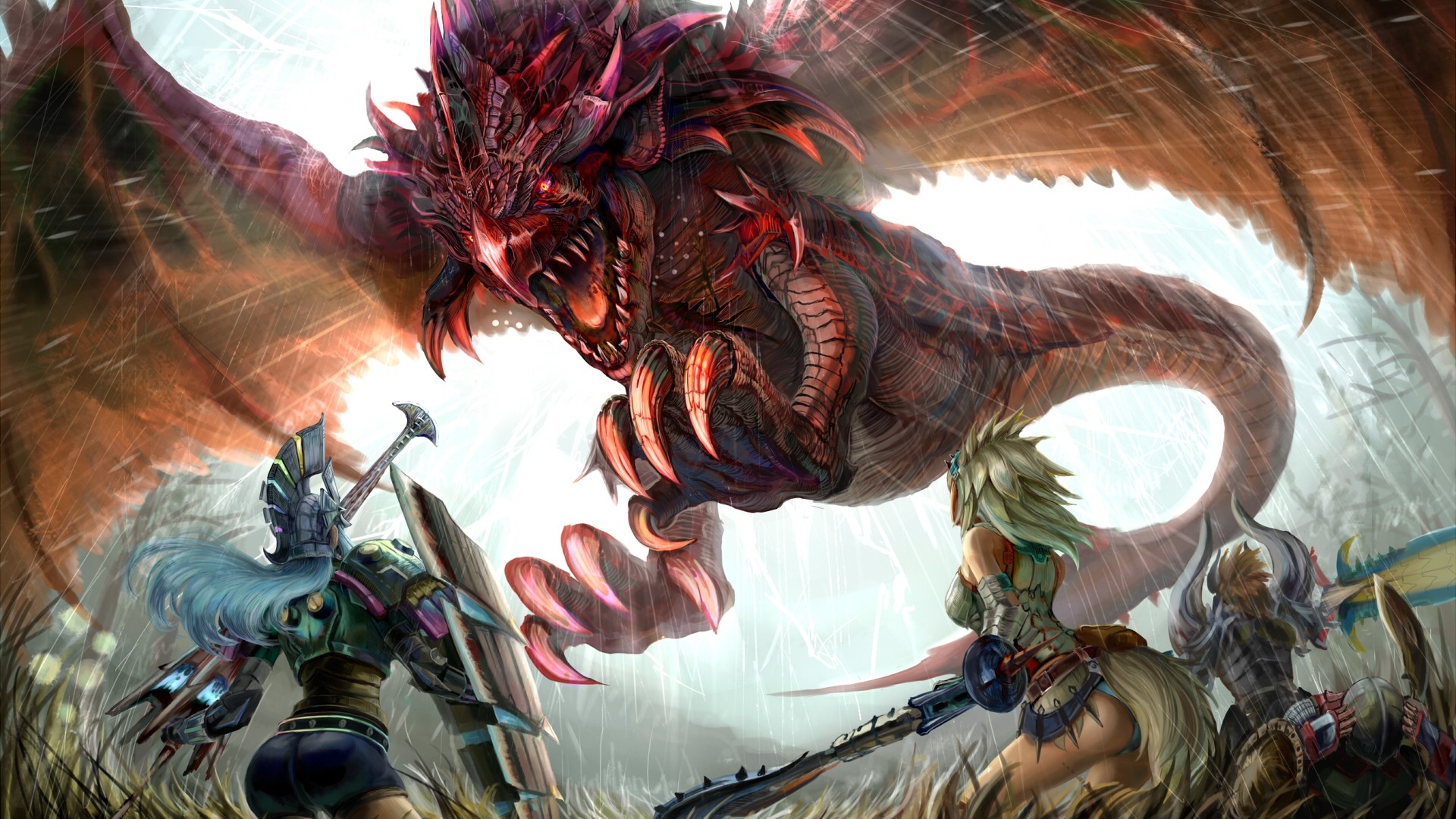 Rathalos Monster Hunter Dragon - HD Wallpaper 