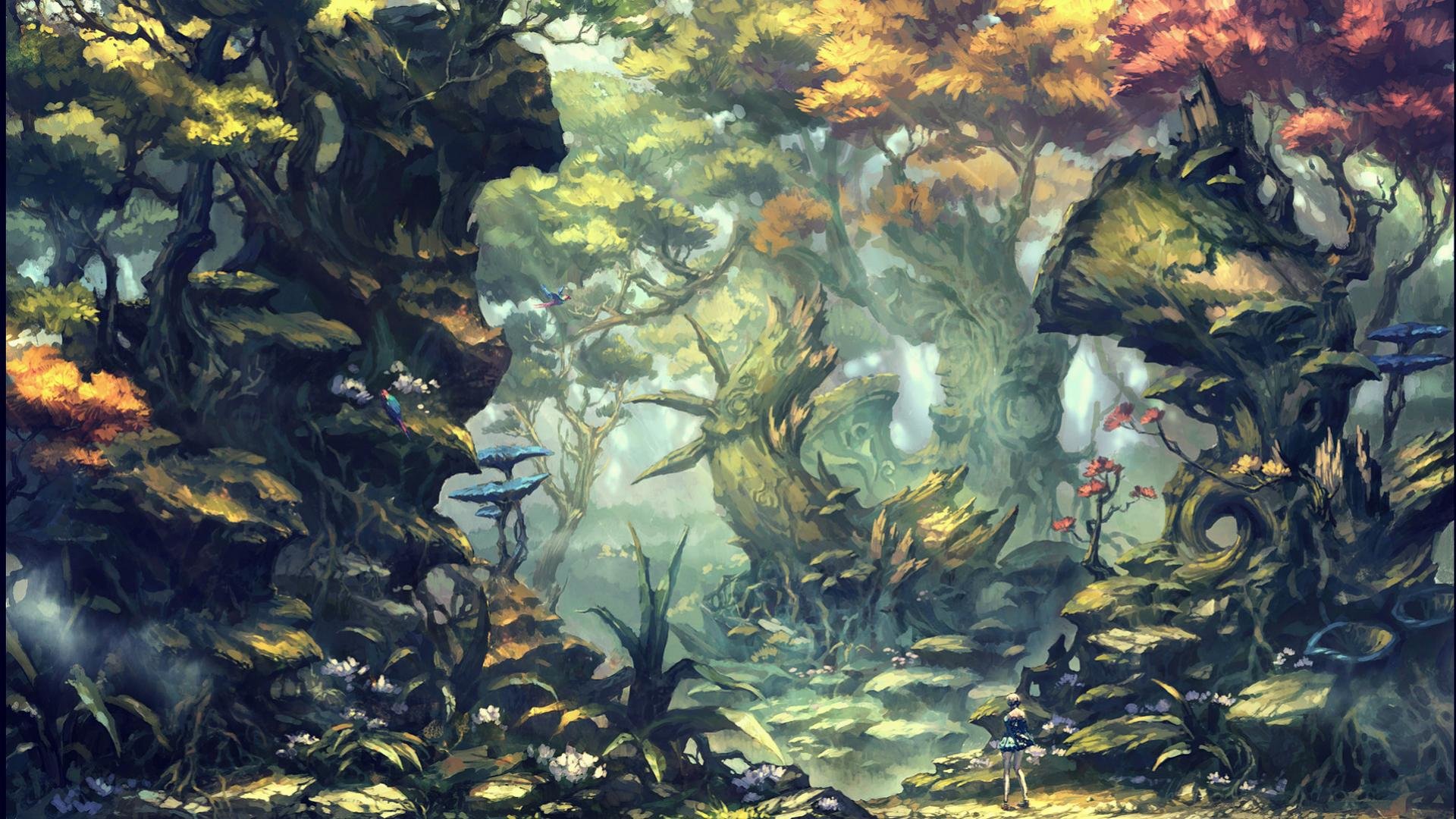 Best Fantasy Forest Wallpaper Id - High Resolution Fantasy Forest - HD Wallpaper 