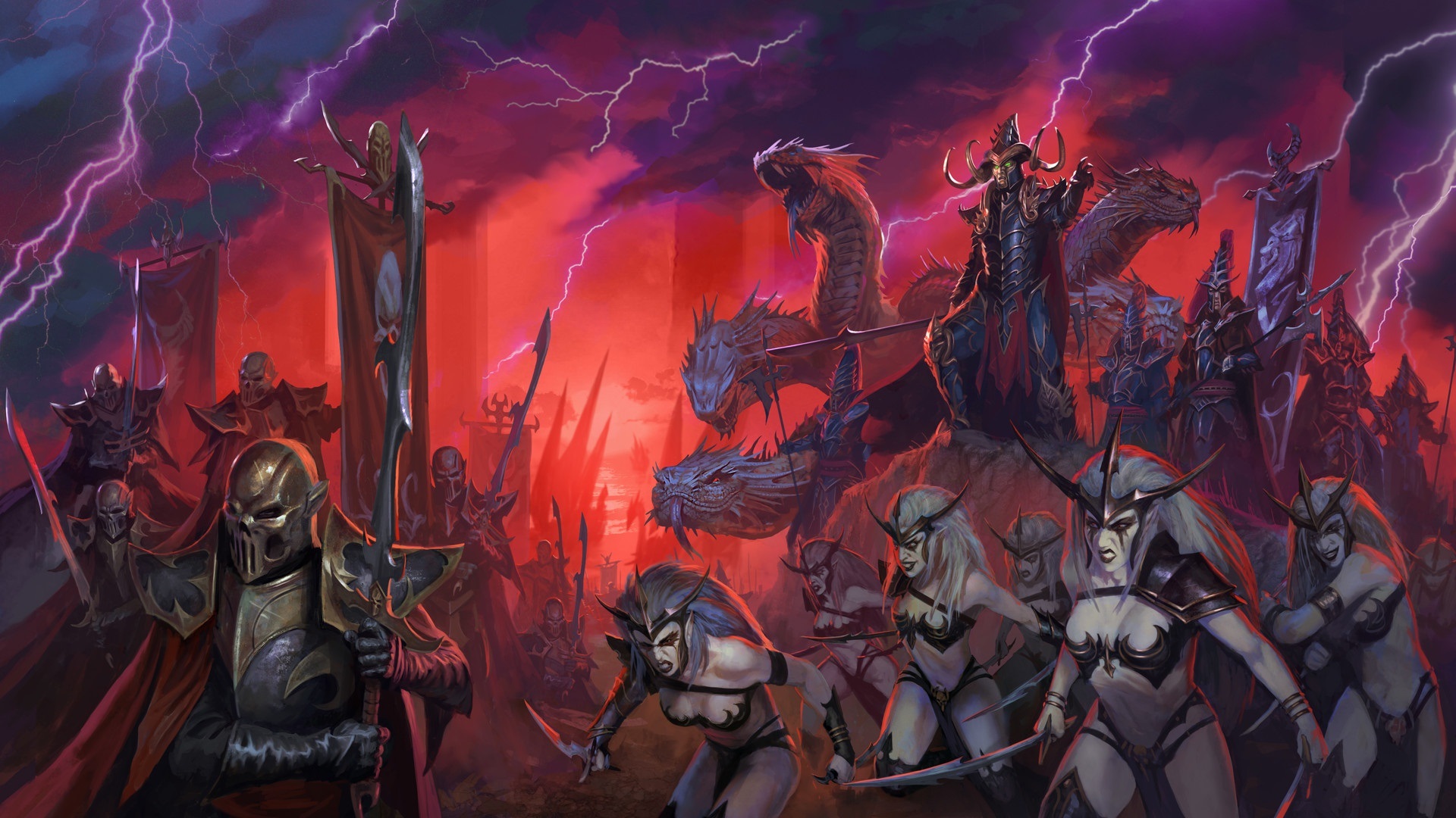 Wallpaper Total War - Total War Warhammer 2 Dark Elves - HD Wallpaper 