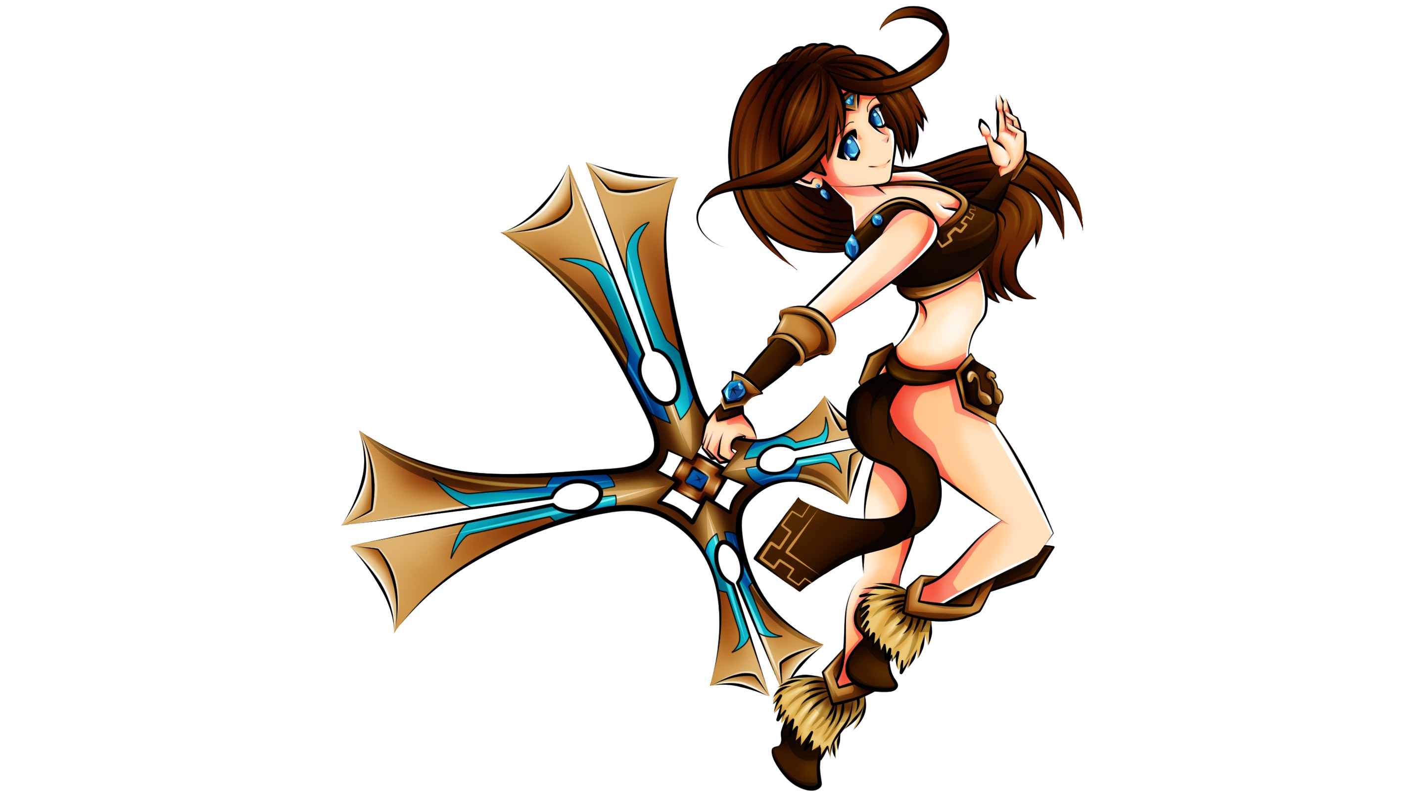 Sivir By Aquatica-monster Hd Wallpaper Fan Art Artwork - Sivir From League Of Legends Chibi - HD Wallpaper 