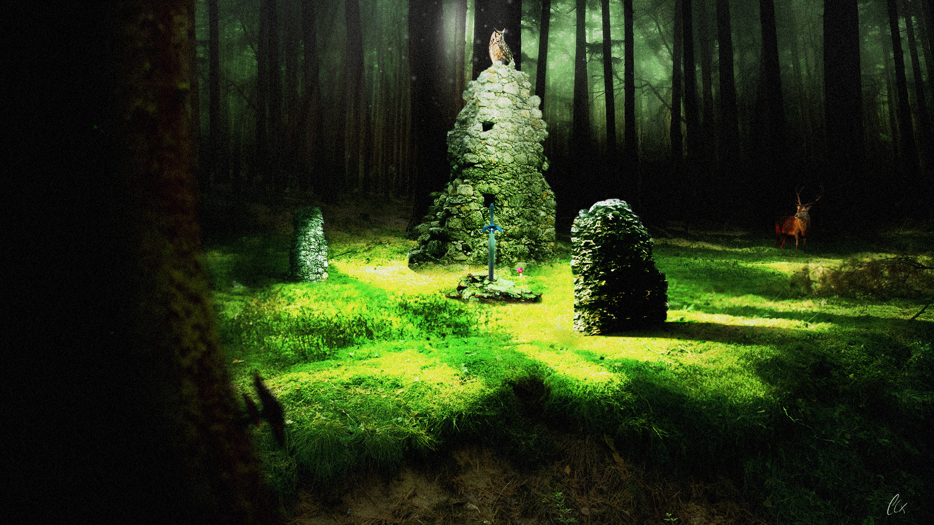 Master Sword Wallpaper 1920x1080, - Master Sword Lost Woods - HD Wallpaper 