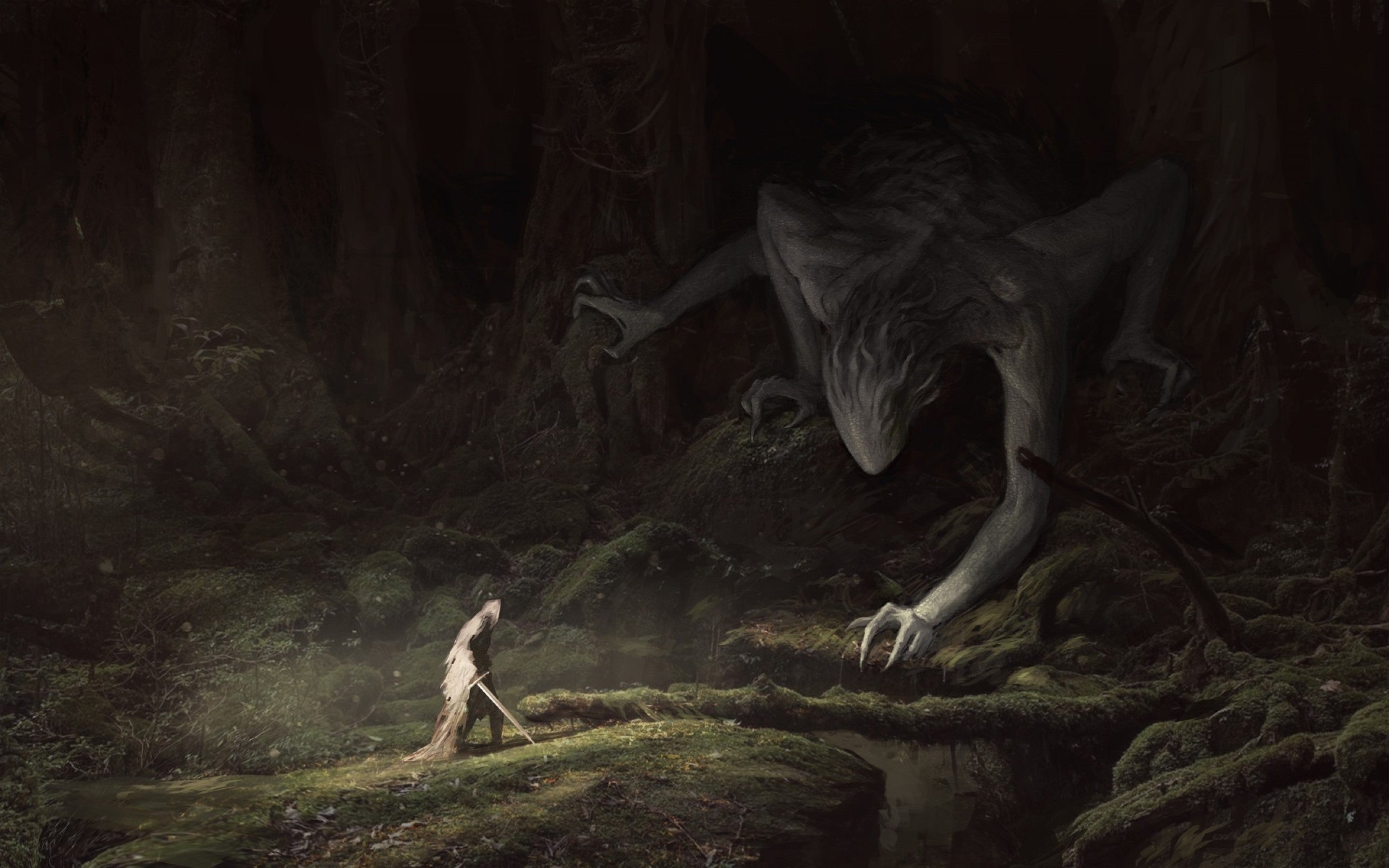 Knight Vs Demon Wallpaper - Yakushima - HD Wallpaper 