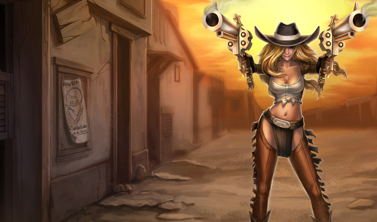 Cowgirl Miss Fortune Splash Art - HD Wallpaper 