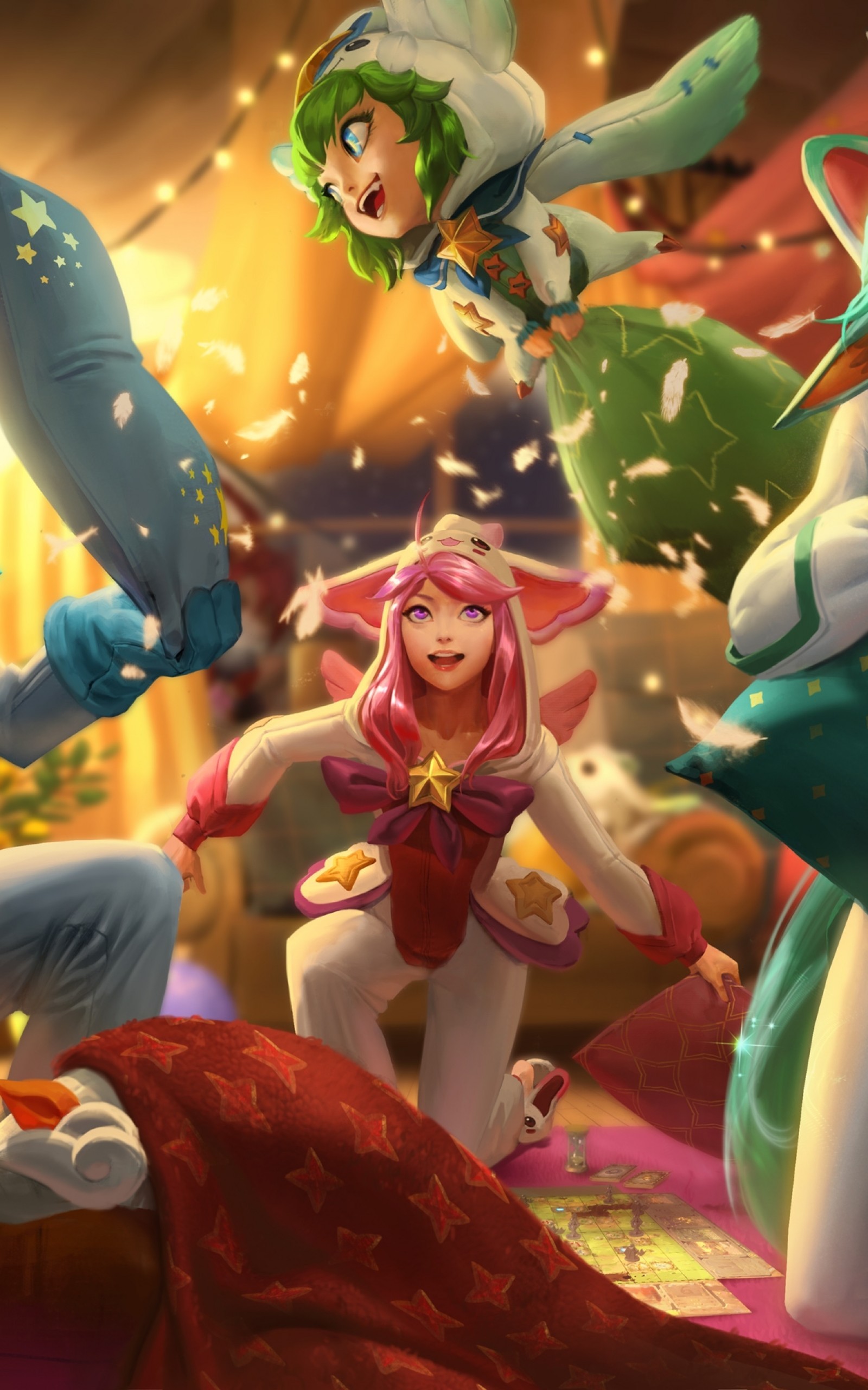 Ahri, Miss Fortune, Ezreal, Syndra, Star Guardian Skin, - Miss Fortune Hd Wallpaper Iphone - HD Wallpaper 