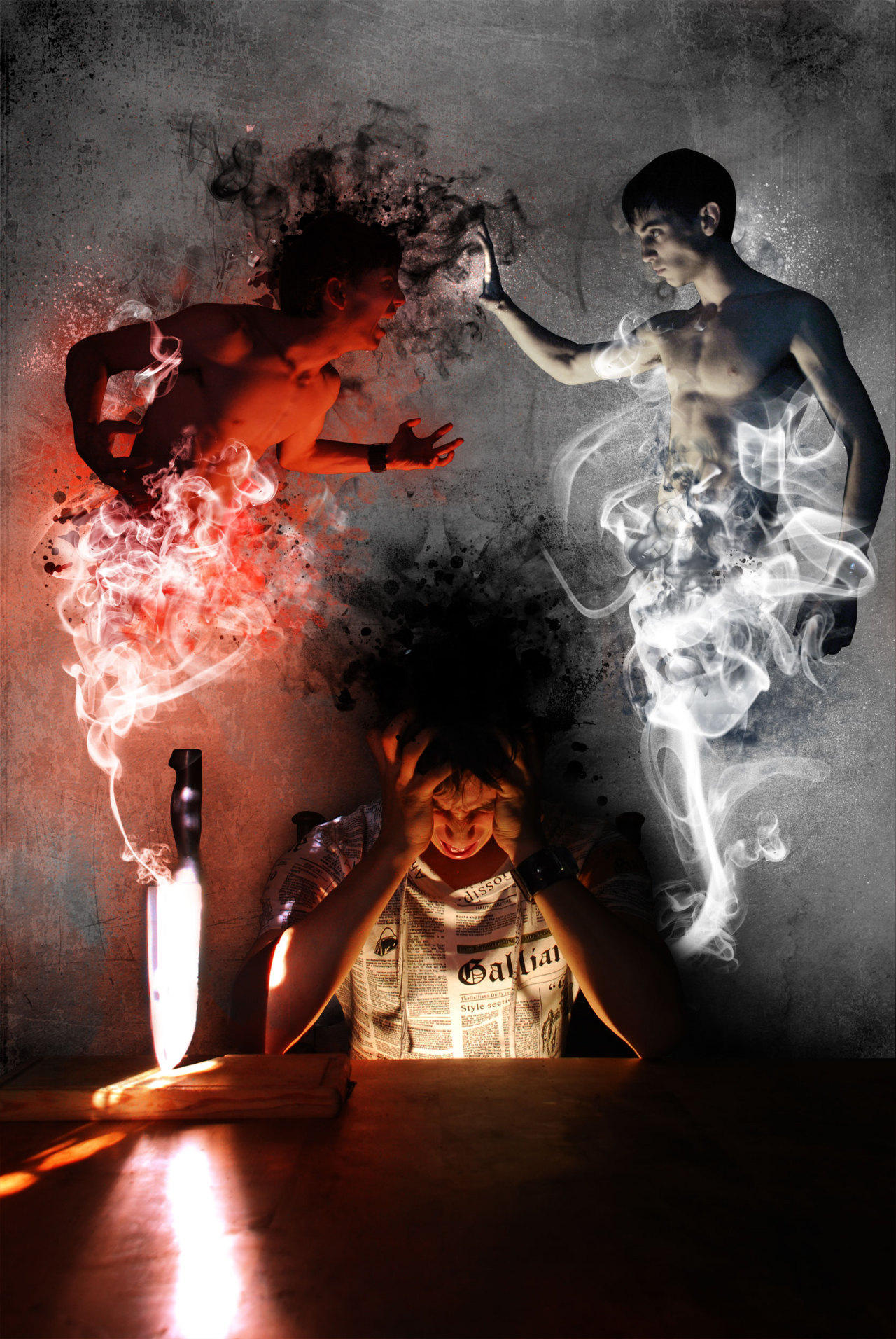 Angel Vs Demon Iphone Hd Wallpaper
click The Image - Good And Evil Inside - HD Wallpaper 