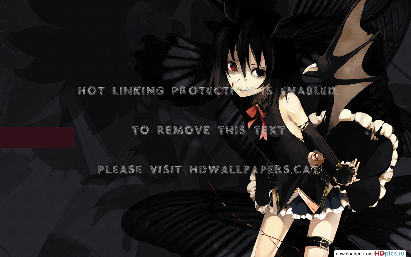 Gothic Anime Girl Wings - Dark Anime Girl Wallpaper Hd - HD Wallpaper 