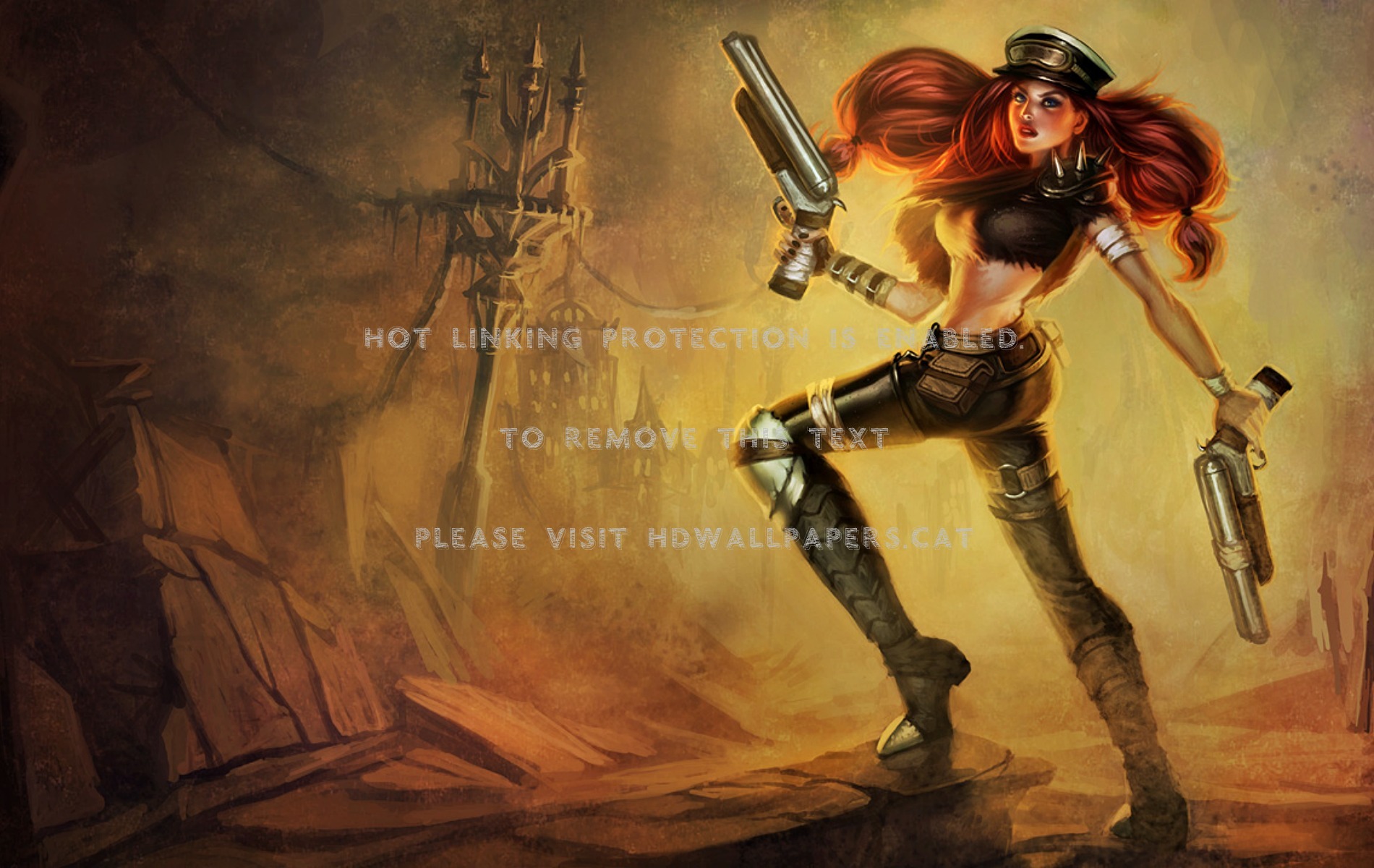 Miss Fortune Game League Of Legends Gun Hat - Miss Fortune Road Warrior Skin - HD Wallpaper 