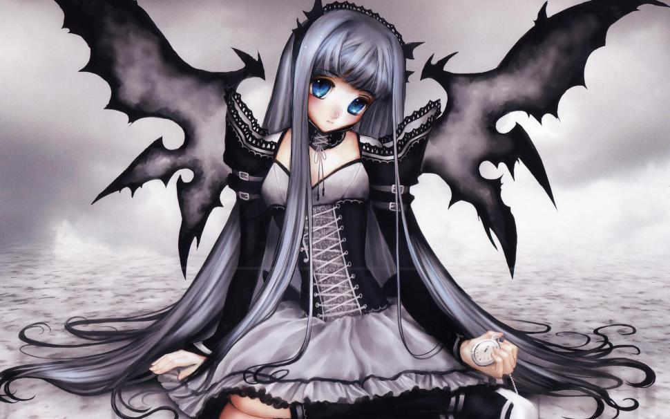 Gothic Fairy Wallpaper,anime Hd Wallpaper,2560x1600 - Anime Dark Angel Girl - HD Wallpaper 