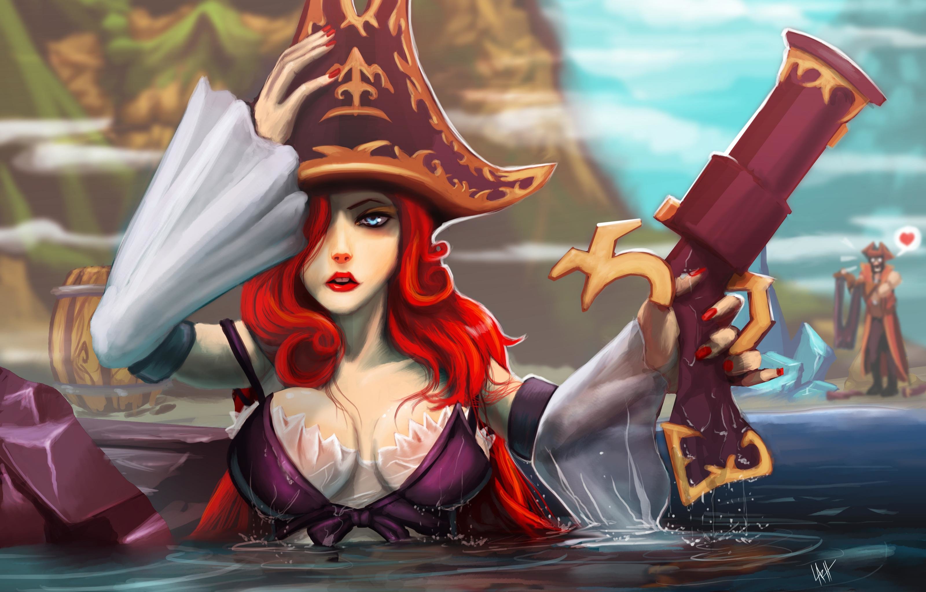 High Resolution Miss Fortune Hd Wallpaper Id - Funny Comics Miss Fortune - HD Wallpaper 