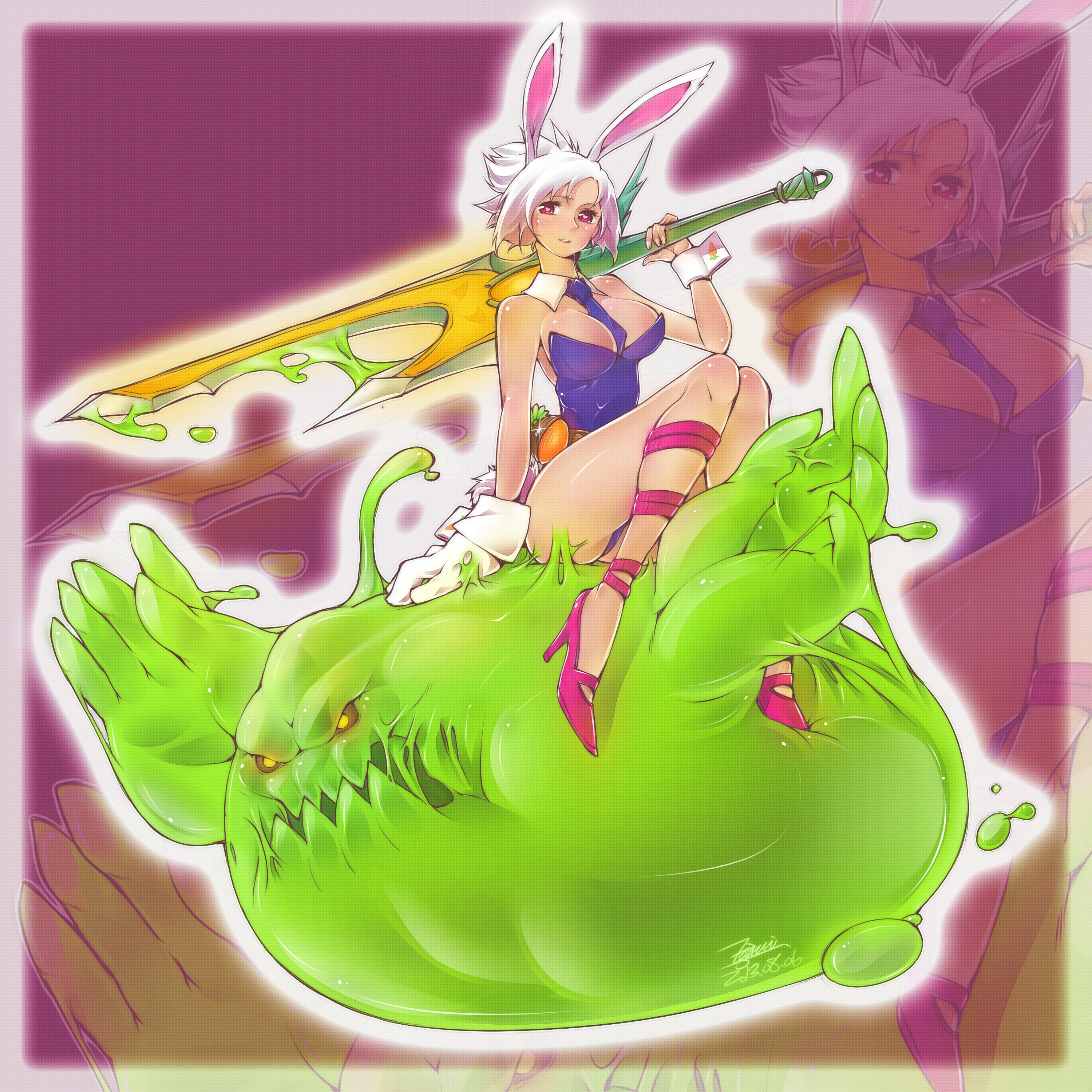 Battle Bunny Riven & Zac By Ejami Hd Wallpaper Fan - Riven And Zac League Of Legends - HD Wallpaper 