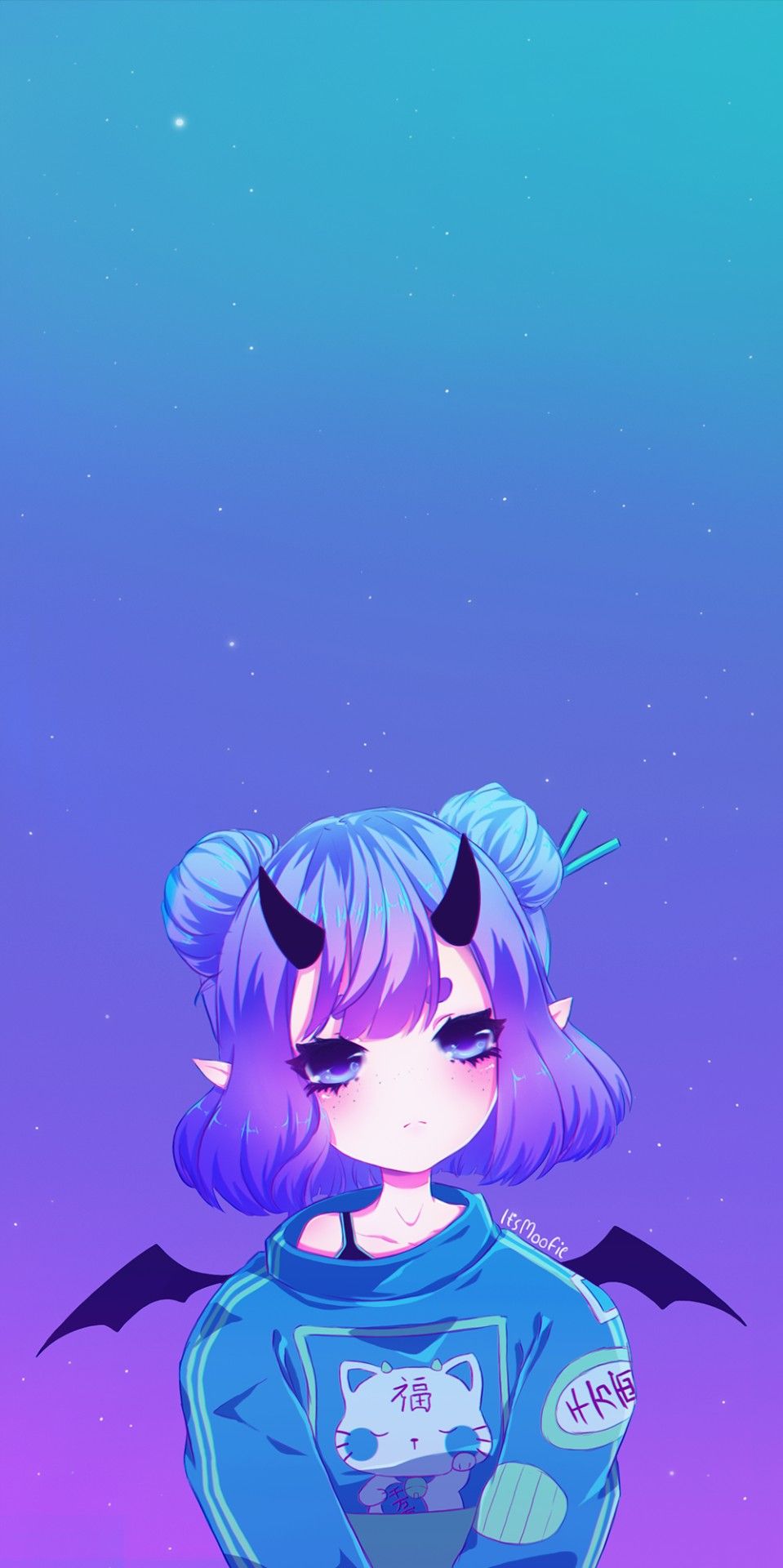 Anime Girl Cute Devil - HD Wallpaper 