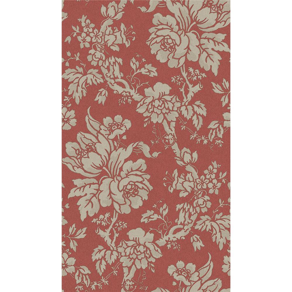 Sirpi By Brewster Sr24105 Yara Red Floral Wallpaper - Venetian Damask Tapeten - HD Wallpaper 