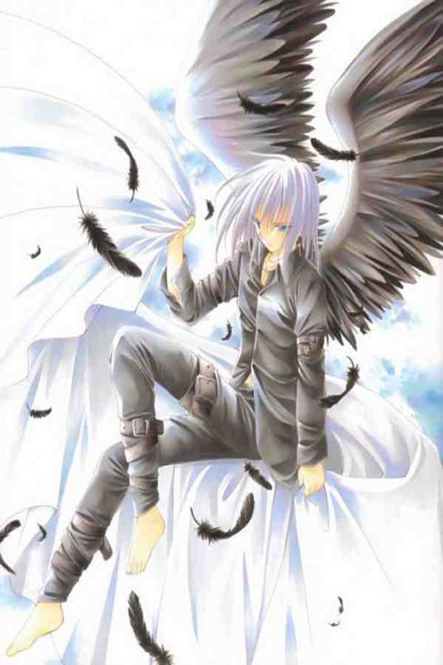Wallpaper 4 Apples Iphone 4 And Iphone 4s - Anime Fallen Angel Boy - HD Wallpaper 