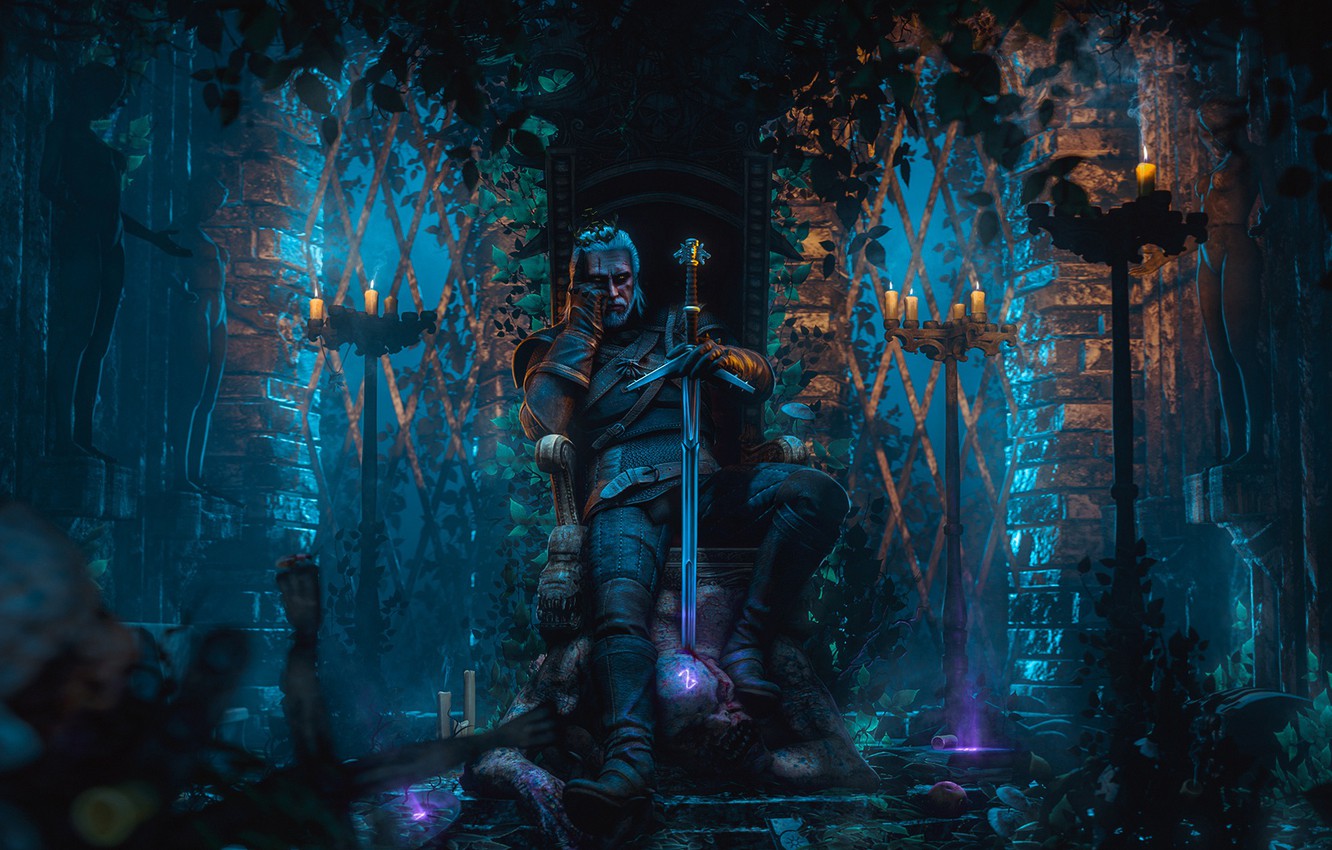 Photo Wallpaper Sword, The Witcher, Geralt, Cd Projekt - Witcher 3 Wallpaper 4k Iphone - HD Wallpaper 