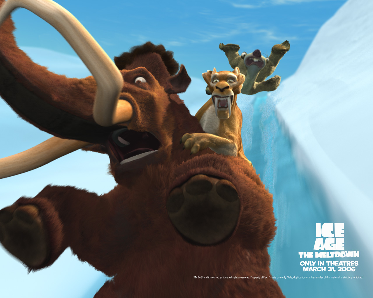 Manny Sid Ice Age The Melt Down - HD Wallpaper 