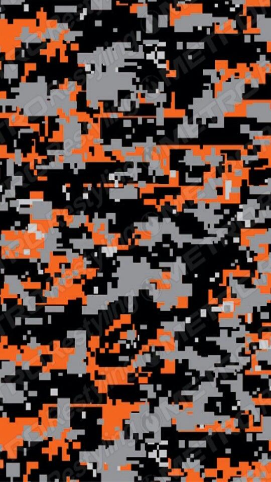 Orange And Black Camo - HD Wallpaper 
