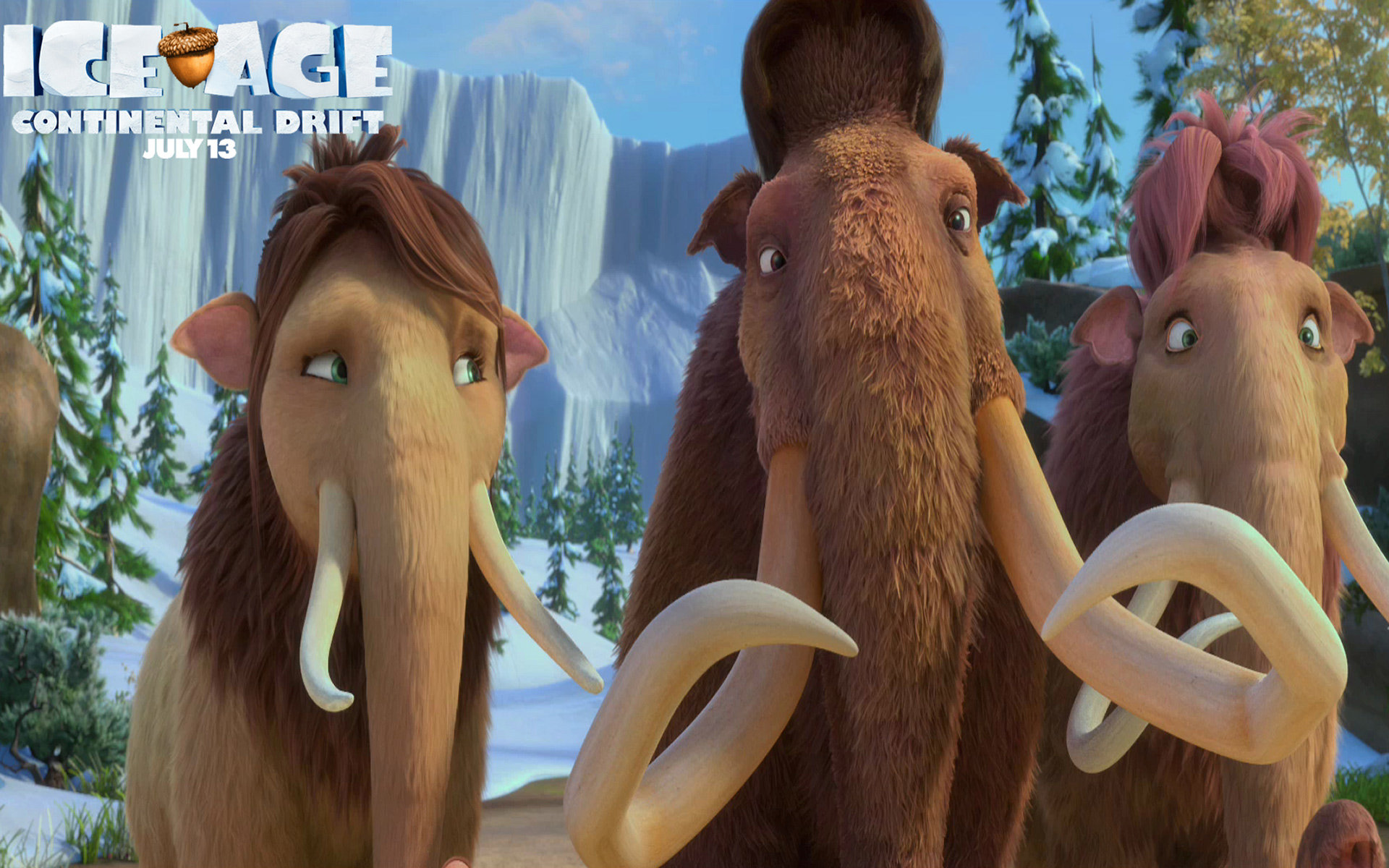 Download Hd Ice Age - Ice Age Manny And Peaches - HD Wallpaper 