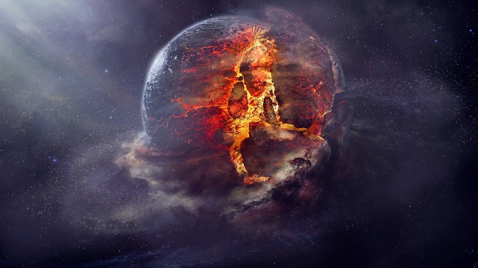Planet Fire Destruction - Planet Destruction - HD Wallpaper 