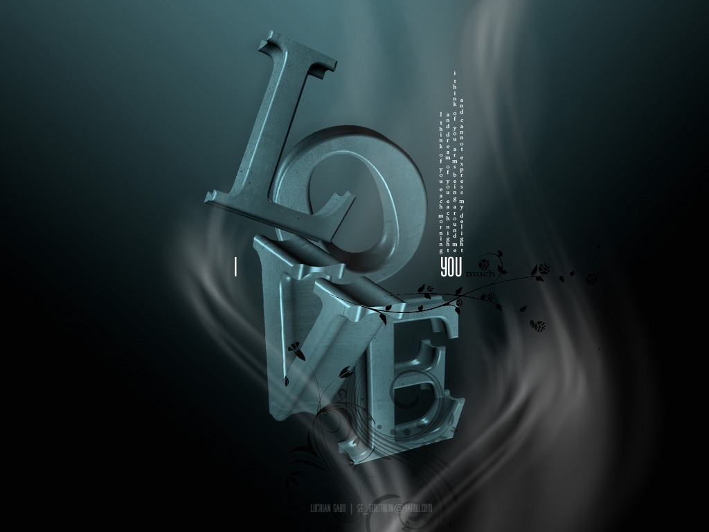 3d I Love You - HD Wallpaper 